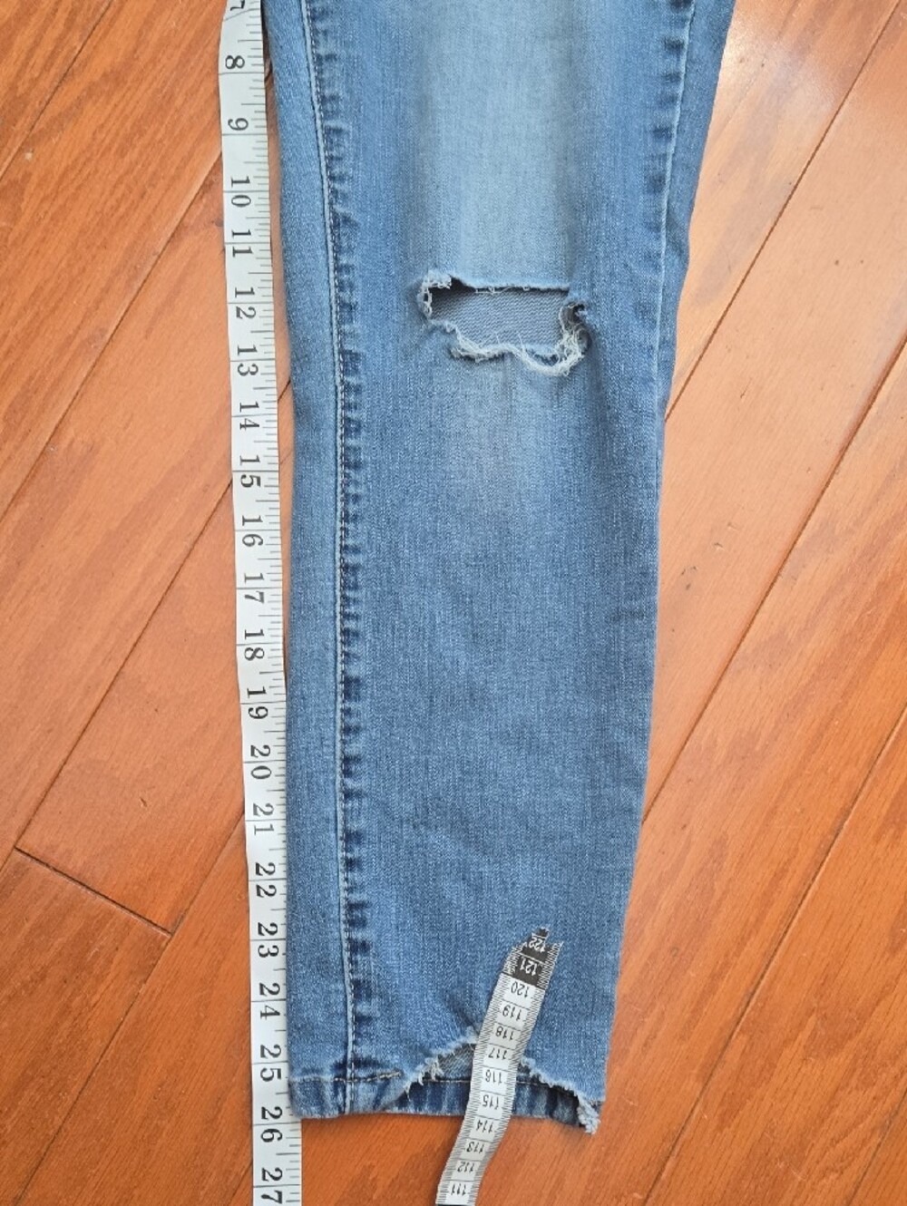 Royalty For Me Light Blue Ripped Skinny Jeans Size 12 - Picture 6 of 9